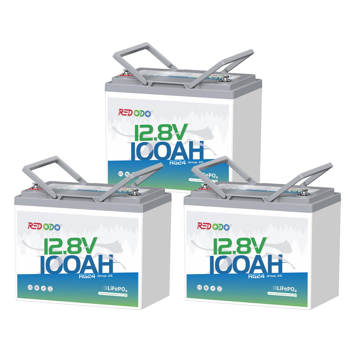 Redodo 2-Pack 12V 200Ah LiFePO4 Battery, 200A BMS, for RV, Marine, Solar