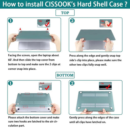 CISSOOK Compatible with MacBook Pro 13 inch Case 2025-2016 Release M2 M1