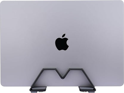 Adjustable Vertical Laptop Stand - Aluminum, Universal Fit for All Laptops (10-30mm Thickness) - Fashion Design, Adjustable Width, Anti-Slip & Scratch-Resistant, Patented Design