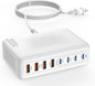USB C Charger Block,200W GaN 8 Port USB C Charging Station USB Hub Block Cube Type C & USB A Wall Charger Power Adapter for Multiple Devices Apple iPhone 16/15/14,Steam Deck,MacBook Pro/Air,iPad Pro