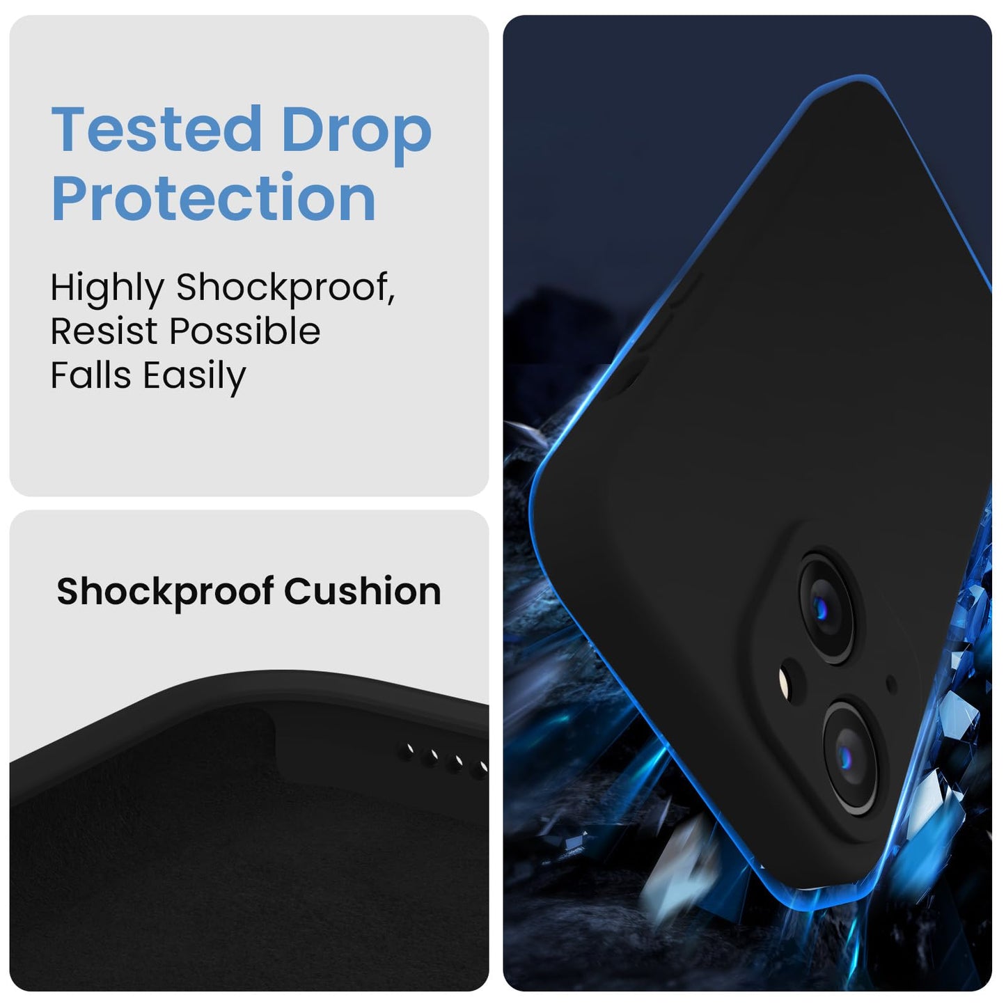 FireNova Designed for iPhone 15 Case, 6.1", Black