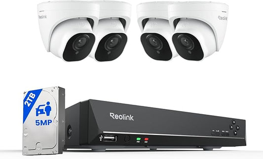 REOLINK 5MP 8CH Home Security Camera System with 2TB HDD RLK8-520D4-5MP