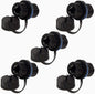 5PCS Panel Mounting Shielded RJ45 Waterproof Cat5/5e/6 8P8C Connector Ethernet LAN Cable Connector Double Head Adapter with Waterproof/Dust Cap