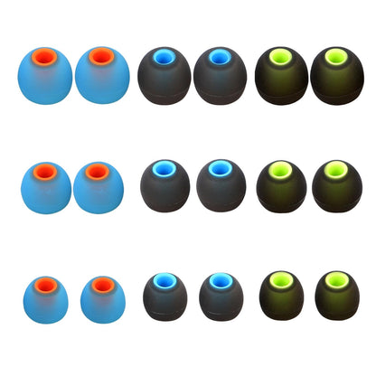 MMYQXI 54 PCS Silicone Replacement Earbud Tips Earbud Cap Eartips Fit for in-Ear Earbuds(Inner Hole 3.8mm -5.1mm) Headphones Earbud Rubber Tips S M L