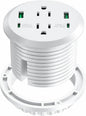 Desktop Power Grommet,40W Fast Charging Station,2 AC Outlets,4 USB Ports,Flush Mount Power Grommet 3-inch Hole,2 PD 20W USB C Ports