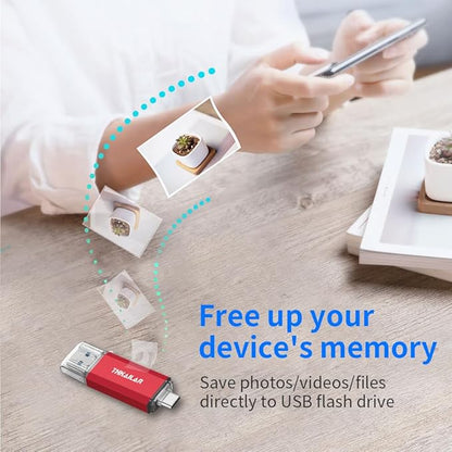 Thkailar 32GB 3 Pack USB C Memory Stick OTG USB 3.1 Thumb Drive Compatible with Android Phone,MacBook Pro,Laptops,Tablets,PC