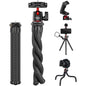ULANZI Camera Tripod, Mini Flexible Stand w Hidden Phone Holder w Cold Shoe Mount, 1/4'' Screw f Magic Arm, Universal f iPhone 17 16 15 14 Pro Max XS Max Canon Nikon Sony DJ Pocket 4/3 Cameras