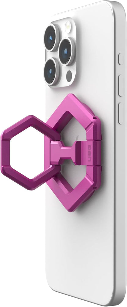 URBAN ARMOR GEAR UAG Magnetic Phone Ring Stand Compatible with MagSafe Magnet, Removable Metal Finger Ring Grip & 360 Rotation Adjustable Kickstand for iPhone 16/15, Galaxy S25, S24, Orchid Pink