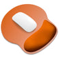 ITNRSIIET Ergonomic Mouse Pad with Wider Memory Foam Wrist Rest +17% - Curved Cushion Reduces Pressure 20%, Pain Relief, Non-Slip, Smooth, Cute Colors, 9.85 x 9 in, Peach Gradient