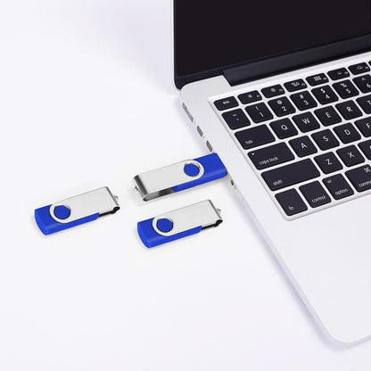 50-Pack of 1GB USB Flash Drive Bulk EASTBULL FAT32 Thumb Drives Pack (Blue)