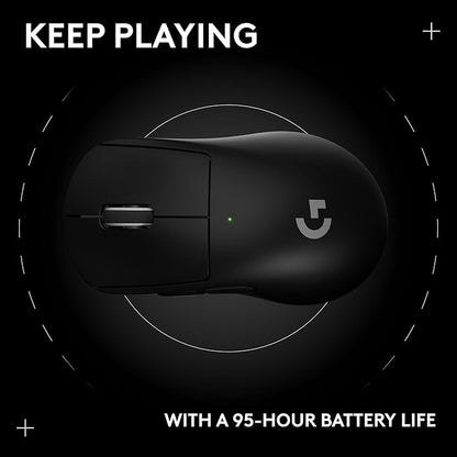 Logitech G PRO X Superlight 2 DEX Wireless Gaming Mouse, 60g pro-Grade Right-Handed Mouse with 5 programmable Buttons, USB-C Charging, 44k DPI Sensor, up to 8 kHz Polling for PC/Mac - Black