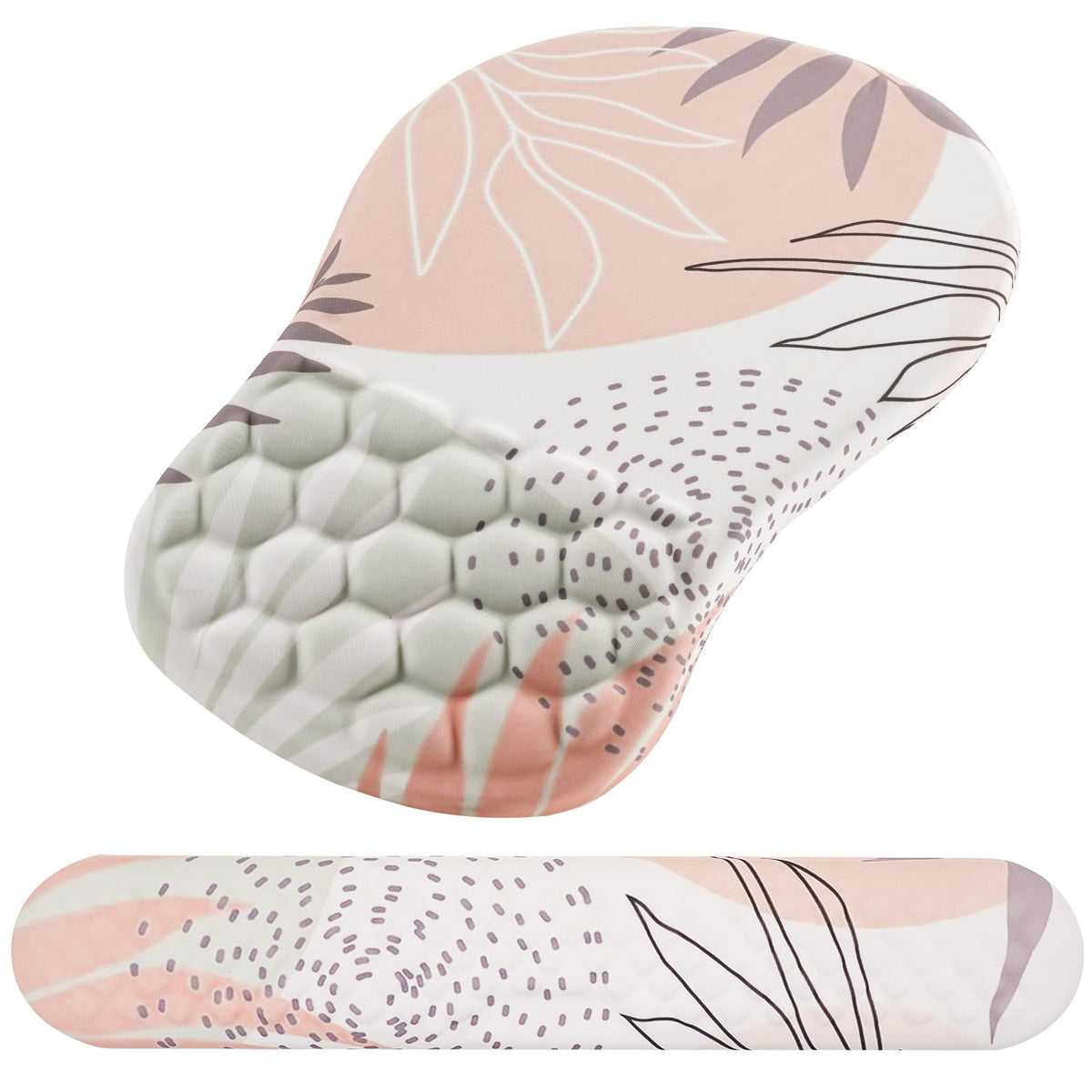 Laokiiy Ergonomic Mouse Pad with Wrist Support and Keyboard Wrist Rest Set