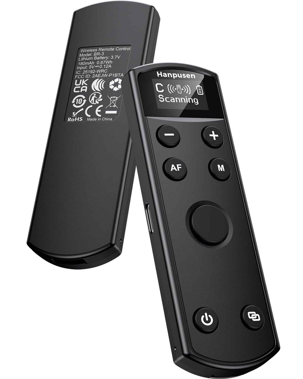 for Canon Camera Remote Control, Hanpusen Rechargeable Wireless Shutter Release with OLED Screen for R50/G7X Mark III/R8/R5/R/RP/R50 V/R10/R5 Mark II/M50/M200/6D Mark II/M6 Mark II, Replace BR-E1