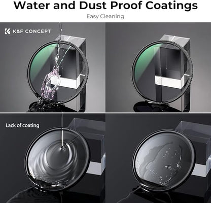 49mm Circular Polarizers Filter, K&F CONCEPT 49MM Circular Polarizer Filter HD 28 Layer Super Slim Multi-Coated CPL Lens Filter (Nano-X Series)