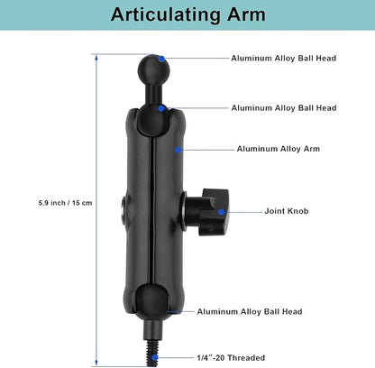 Under Cabinet Tablet Mount, Kitchen Tablet Holder iPad Mount for Desk/Table/Board/Chair,Compatible with 4.7~12.9" iPad/Nexus/LG G Pads/e-Reader/Switch/iPhone,360° Adjustable Aluminum Alloy Arm Stand