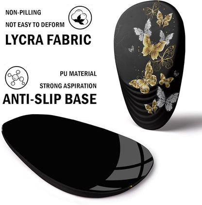Ergonomic Memory Foam Mouse Pad with Wrist Rest Support, Non-Slip PU Base and Wireless Capability