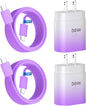 Phone 15 Charger Fast Charging,30W USB C Wall Chargers,Phone 15 Pro Max Charger Block &10FT Long USB C Cable Cord for Phones 15/15 Pro Max/15 Pro/15 Plus/Pro 12.9,S24 Ultra Plus,Purple Gradient