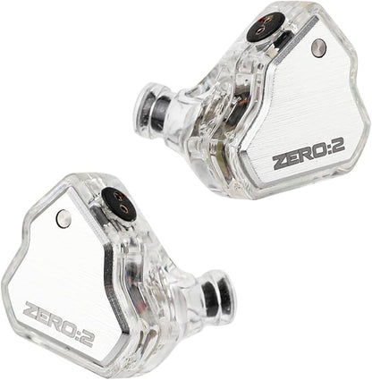 Linsoul 7Hz x Crinacle Zero:2 in Ear Monitor, Updated 10mm Dynamic Driver IEM, Wired Earbuds Earphones, Gaming Earbuds, with OFC IEM Cable for Musician (Silver)