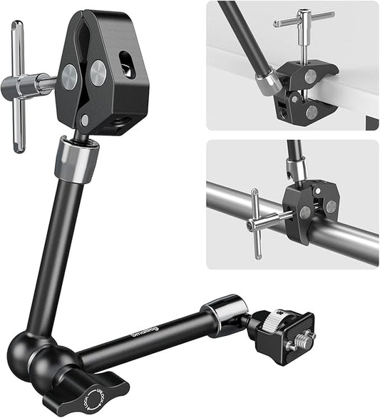 SMALLRIG 11" Magic Arm Clamp with 1/4"-20 Screw & Retractable Pins
