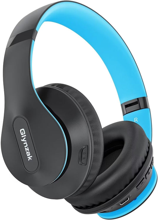 Glynzak Wireless Bluetooth Headphones Over Ear V6.0 HiFi Stereo with Mic