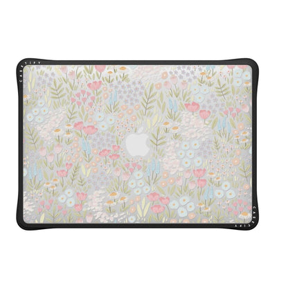 CASETiFY Impact MacBook Air 13" (M1/Intel) Case [Cushioned Impact Corners/Scratch-Resistant/Anti-Slip Grip] - Eleanor - Clear Black