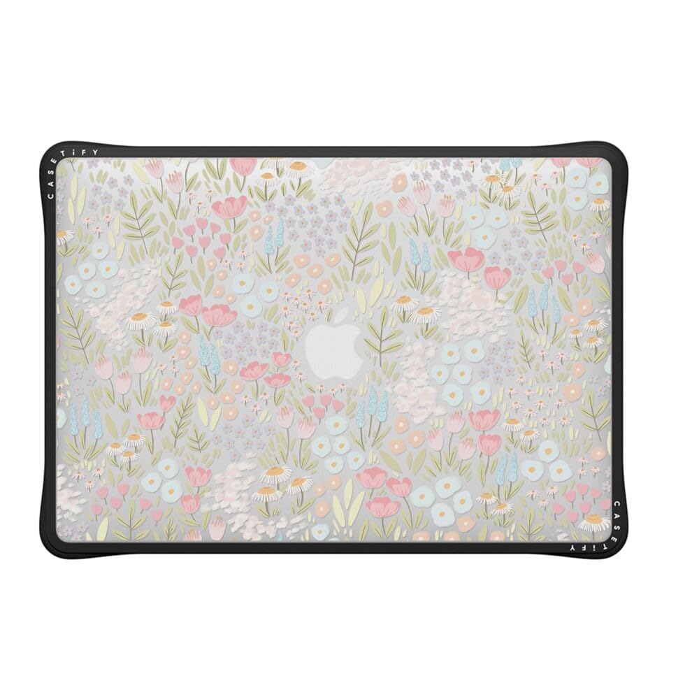 CASETiFY Impact MacBook Air 13.6" (M2-M5) Case [Cushioned Impact Corners/Scratch-Resistant/Anti-Slip Grip] - Clear Black