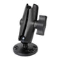 FPN 1" Ball Double Socket Arm with AMPS Hole Round Plate Base, Aluminum Alloy Arm&Drill Base, Compatible with RAM Mounts 1 Inch Ball Components, for Bike Car Motorcycle Phone Mount (6.69" Length)