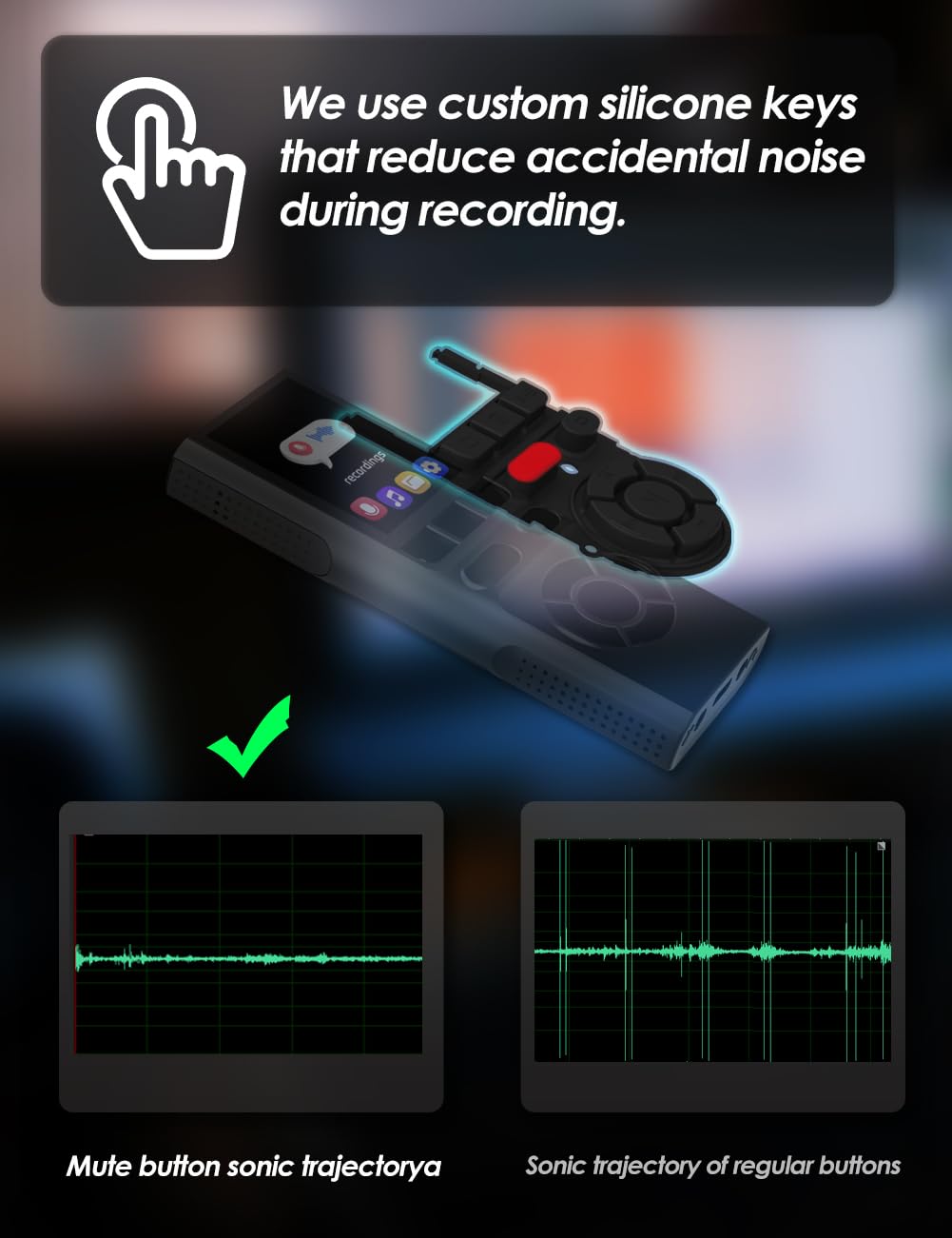 64GB Jaswill Digital Voice Recorder with Playback Long Battery 2-inch Screen MP3 Audio Recording for Meetings Lectures and Interviews Portable USB Recording Device with Voice Activation