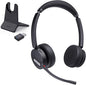 Yealink WH64 Hybrid DECT& Bluetooth Wireless Headset,492ft Range Dual Teams UC Zoom Headphones with DECT Dongle&Charging Stand, 3X Noise Cancelling Mic, 32H Talk Time,Headsets for PC,Phone,Laptop