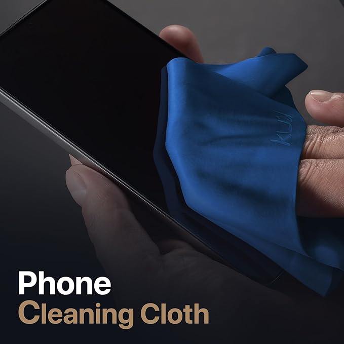 Kuzy Premium Microfiber MacBook Screen Cleaner and Keyboard Protector - Anti-Imprint Laptop Cleaning Cloth for MacBook Pro 16" and MacBook Air 15", Scratch-Free, 13 x 8.5 inches, 1 Pack - Navy Blue