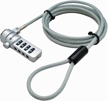 Sendt Notebook/Laptop Combination Lock Security Cable (Silver)