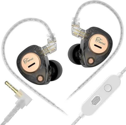 KZ Taurus in Ear Monitor Headphones, Horizontal 2DD Gaming IEM Earbuds Wired in Ear Headphones, Noise Cancelling Ear Buds Sound Localization in-Ears for Singers Musicians Audiophiles