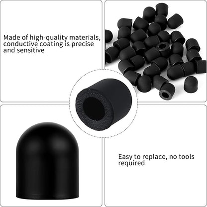 50Pcs Replacement Nibs for Touch Screen Pen, Rubber Tips for Stylus Pens, Soft, No Scratches, Sensitivity and Precision, Universal Stylus Ends (0.24inch/6mm)