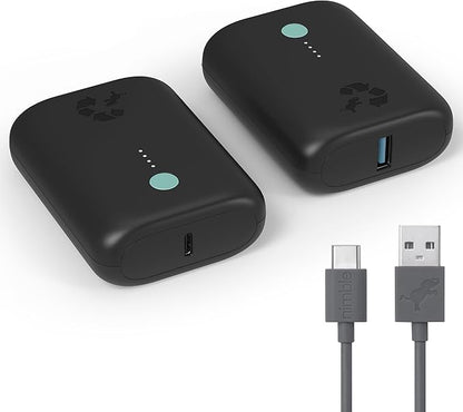 Nimble Champ Lite Portable Charger, 5200mAh Fast Charging Power Bank 15W USB C and A Port with Cable, Travel Essential Battery Pack for iPhone Galaxy Pixel MacBook iPad Kindle Airpod Laptop Tablet