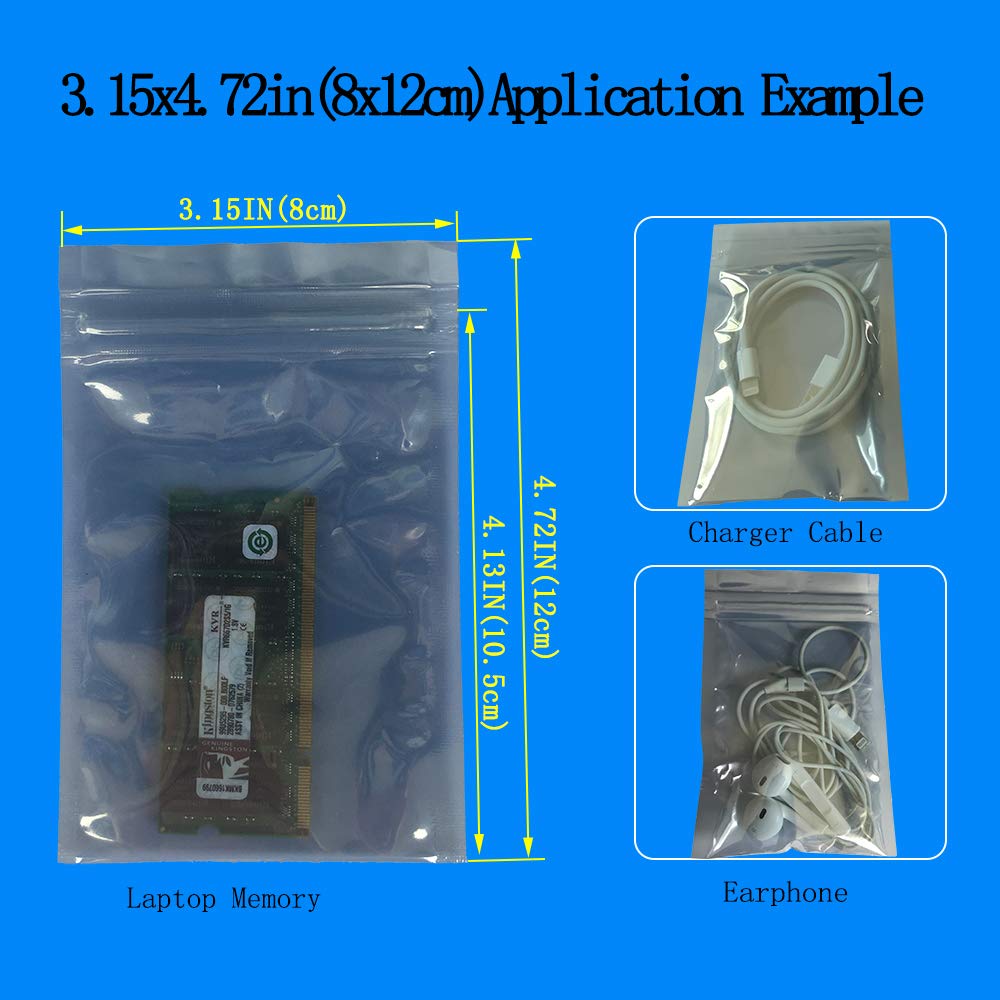 Daarcin AntiStatic Bags 30pcs Mixed Sizes ESD Resealable Shielding Bag