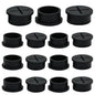 Desk Grommet, 1 in 25 mm Silicone Rubber Grommets, Black Desk Hole Cover for Cables, Flexible Wall Cord Pass Through Grommet for Office Table Computer Home Furniture Wire Organizer-15 Pcs