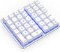Left-Handed Mechanical Numeric Keypad, Hot-Swap LED Backlit Number Pad, Dual Mode USB C Keyboard, Expanded into a Left-Handed Keyboard (White)