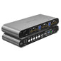 Terived 4 Computers 2 Monitors USB 3.0 HDMI KVM Switch 4K@60Hz with Hotkey Switching, Automatic Switching 4 Port Dual Monitor, Aluminum, Digital Display, USB 3.0 Audio/Mic, EDID, HDR10 with Cables