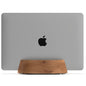 HumanCentric Vertical Laptop Stand in Black Walnut Wood, Adjustable