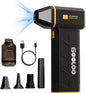 GOOLOO F1 Electric Air Duster with Mini Vacuum, 3 Gear Adjustable 160000 RPM Compressed Air Duster, Mini Blower for Keyboard PC Car, Cordless Rechargeable Air Blower,Yellow