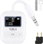1Mii Bluetooth Transmitter for Airplane, Bluetooth 5.3 Adapter for TV,Airplane Travel Essentials, Aptx Low Latency Wireless Audio Aux for Headphones, Any 3.5mm Jack,Linking 2 Devices (White)