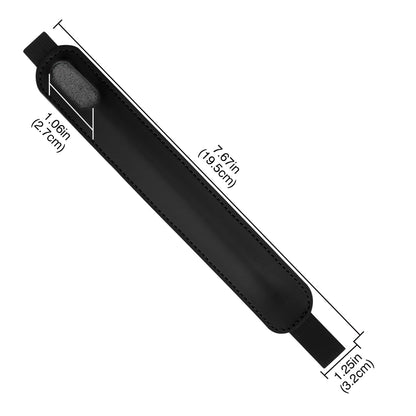 TOCCOOL Vegan Leather Stylus Holder with Elastic Band, Protective Pen Sleeve for Secure Tablet Attachment, Compatible with Most Stylus Pens & Digital Pencils, Tablet Accessory(Black)