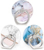 Bonoma Cell Phone Ring Holder Stand, 360 Rotation 3-Pack Universal Smartphone Ring Grip Stand Compatible with Smartphones and Tablets Marble