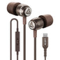 LUDOS Clamor Wired Earbuds in-Ear Headphones, 5 Years Warranty, Earphones with Microphone, Noise Isolating Ear Buds, Memory Foam for iPhone, Samsung, School Students, Kids, Women, Small Ears - Purple