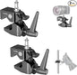 SmallRig Super Clamp Kit 2-Pack, Heavy Duty Max Load 33lb /15kg, with a 1/4"-20 & a 3/8"-16 Top Screw on a 5/8" Stud, for Photography Studio Video Camera Lighting, for Round Pipe and Flat Surface 5318