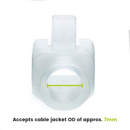 trueCABLE RJ45 Strain Relief Boots, 7.0mm Slip-On PVC Plug Cover, Transparent, 100 Pieces