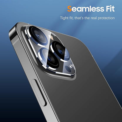 UniqueMe 𝑵𝑬𝑾 𝟮𝟬𝟮𝟮 [ 3 Pack] Compatible with iPhone 12 Pro Max 6.7" Camera Lens Protector Tempered Glass,[Case Friendly][Scratch-Resistant][Does Not Affect Night Shots] -Black Circle