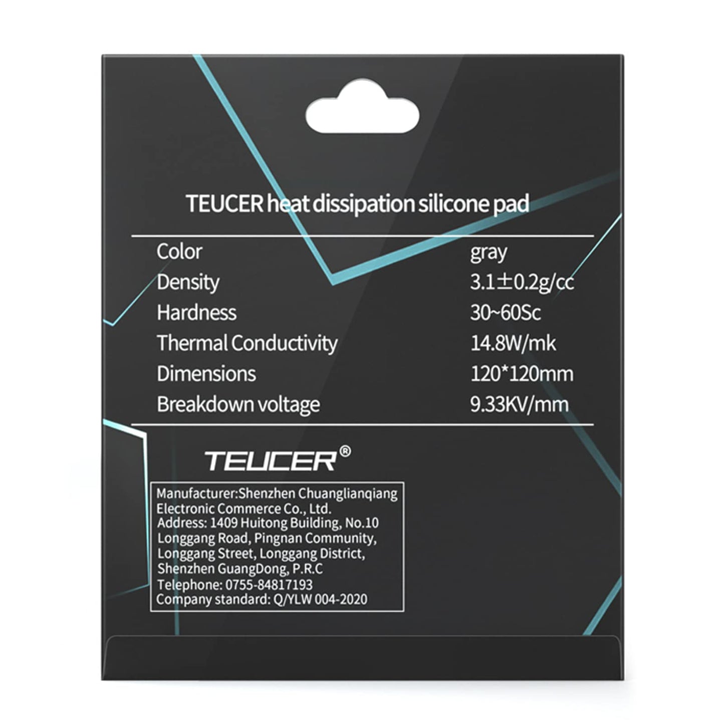 Thermal Pad 14.8 W/mK, 120x120x2.5mm, Non Conductive Heat Resistance High Temperature Resistance, Silicone Thermal Pads for Laptop Heatsink GPU CPU LED Cooler (2.5mm)