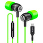 LUDOS Clamor Wired Earbuds in-Ear Headphones, 5 Years Warranty, Earphones with Microphone, Noise Isolating Ear Buds, Memory Foam for iPhone, Samsung, School Students, Kids, Women, Small Ears - Purple