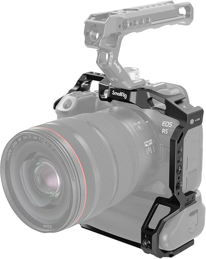 SmallRig R5 / R6 Camera Cage for Canon R5 / R6 with BG-R10 Battery Grip, Aluminum Alloy Film Movie Making Camera Video Cage with Shoe Mount 3464B